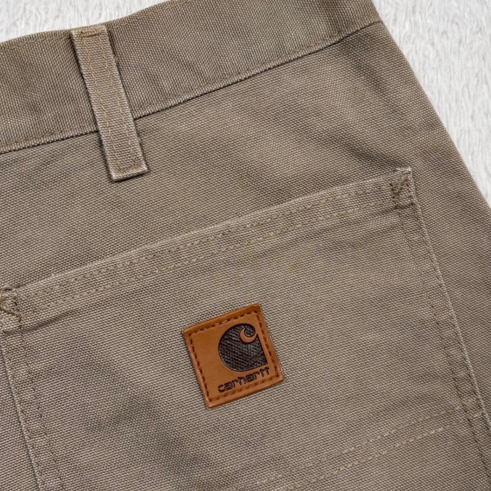 VTG Y2K Carhartt Carpenter Shorts Men 40 Tan Desert Duck Canvas B25 DES Workwear